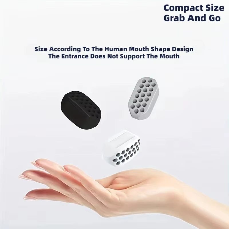 1/2Pcs Large Jaw Exerciser Fitness Jawline Muscle Training Double Chin Reducer Neck Face Slimming Mouth Jawliner Silicone Chew